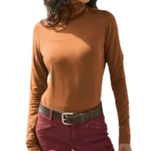 Peruvian Connection Extreme Turtle Neck Pima Cotton Stretch Size M